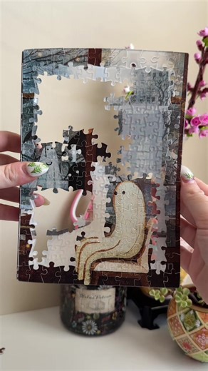 I’m OBSESSED wait till you see it finished 🤭 #piecerelax #asmrsounds #puzzlelover #puzzlejournal #puzzletok