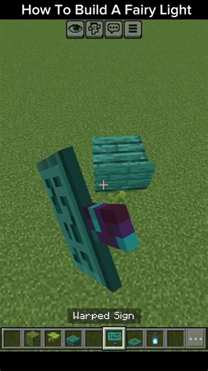 How To Build A Fairy Light 🧚 💡 (Channel Credit In Description) #minecraft #shorts #foryou