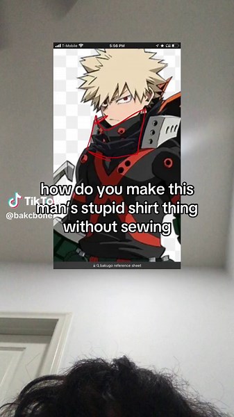 Cómo hacer la camisa de Bakugou sin coser