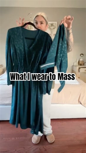 Get Ready With Me for Mass ⛪️✝️🕯️👗#catholic #catholicchurch #fashion #grwm #modest