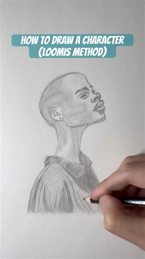 How to draw a character from scratch (Loomis method tutorial) #art #drawing #howtodraw #artshorts