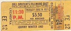 Jun 24, 1971: Johnny Winter / Edgar Winter at Fillmore East New York, New York, United States | Concert Archives