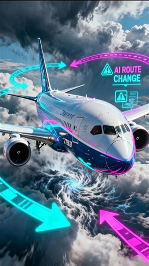 Planes Adapting Routes in Real Time Thanks to AI #aviation #ai #future