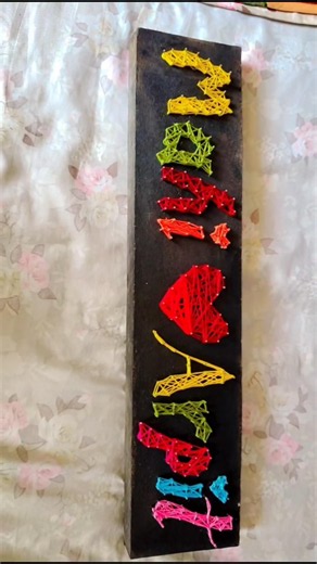DIY String Art | String art tutorial | String art Name board | String art for beginner PaintedAllies