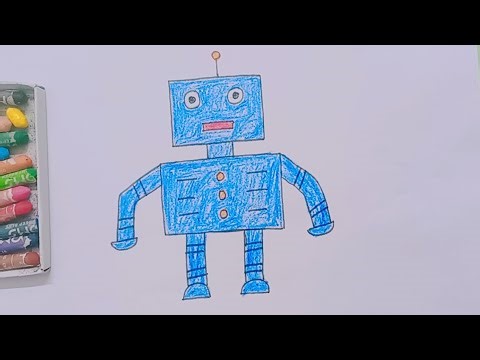 How To Draw A Robot 🤖 | Easy Drawing Practice And Coloring For Kids