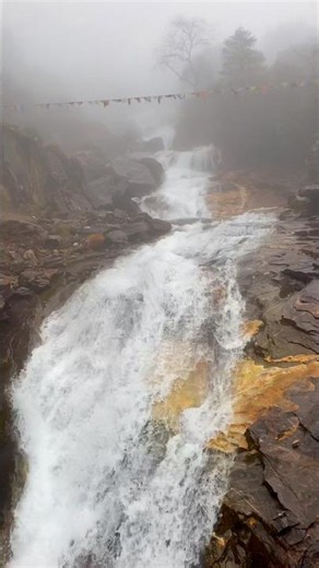 Nature’s Ultimate Roar! 🌊🔥 | Khanda Waterfall, Mount Katao, North Sikkim 🇮🇳 #shorts