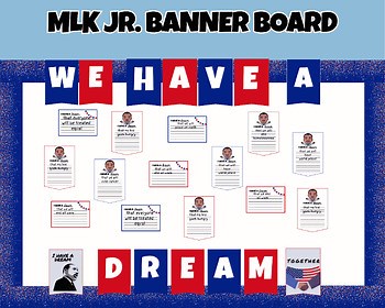 MLK Jr. Bulletin Board Kit - Printable Classroom Door Decor for MLK Day