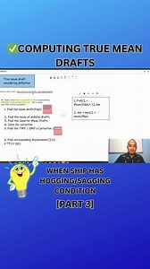 [PART 3]COMPUTING TRUE MEAN DRAFTS WHEN SHIP HAS HOGGING/SAGGING CONDITION TAGS: #DOTrPH🇵🇭 #MARINAPH #MaritimeSectorWorks #maritime #ship #shipping #SEAMAN #MaritimeExcellence #marines #thirdmate #MarinoLife #marinoreels #marinoph #Marino #deck #deckcadet #deckofficer #solas #seaman #anchoring #liferaft #merchantnavy #merchantmarine #IndianSeafarers #FilipinoSeafarers #UkrainianSeafarers #RussianSeafarers #ItalianSeafarers #SeafarerLife #MaritimeIndustry#MerchantNavy #SailorsOfIndia #ShipLife 