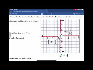 Math 20-1 Unit 7 Lesson 7.4 (Part II): Reciprocal Functions