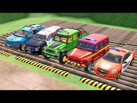 TRANSPORTING AMBULANCE, FORD POLICE, SERVICE TRUCK, FIRE DEPARTEMENT, MERCEDES MINI BUS - FS22