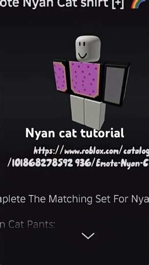 Nyan cat Roblox avatar #redrainplays#nyancat#roblox#happy