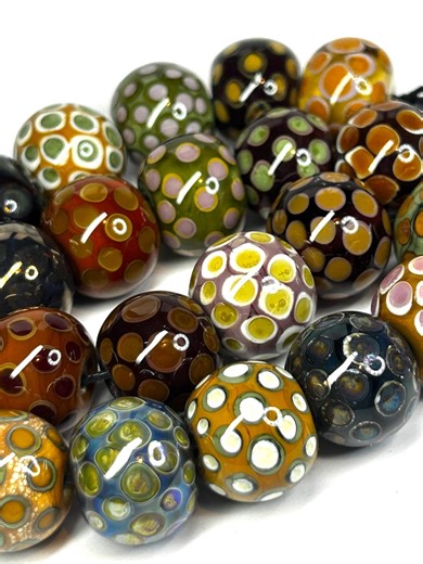 Handmade Lamp Work Glass Beads - Etsy