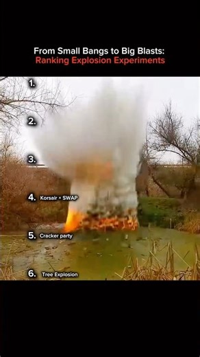 Ranking the explosion experiments 👀