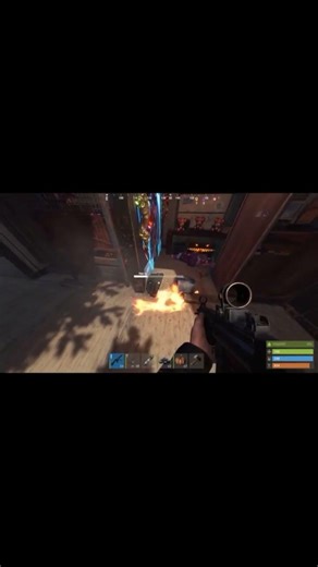 Raiding the servers biggest auto turret roof camper! #rust #rustclips #rustraid