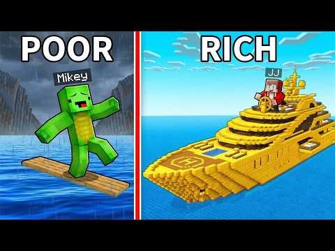 Minecraft JJ and Mikey: POOR vs RICH SHIP BATTLE - Maizen