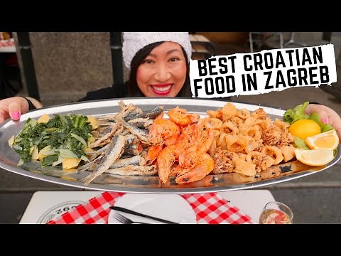 Croatian food tour in Zagreb, Croatia | Traditional Croatian food CHEESY Štrukli + SEAFOOD feast