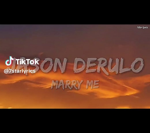 Jason Derulo - Marry Me: Romantic Song Lyrics