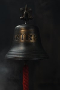 Antique Brass Ship Bell Nautical Hanging Door Fireman's Fire Bell With Rope - Etsy