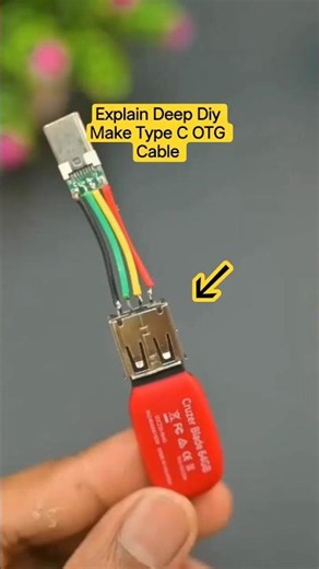 How to Make a USB-C OTG Adapter at Home! ⚡ #usa #usashorts #diy #usbc #electronics