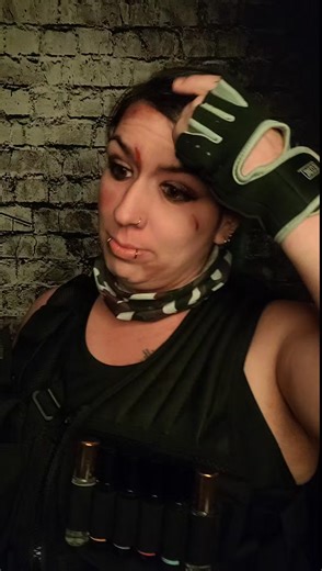 Zera had a rough day of training. 😆 #choices #cod #cosplay #oc #zera #community #funny #icecream #felony #foryou #taskforce141 #unmasked #maskedmen #maskedwomen #fypシ゚viral