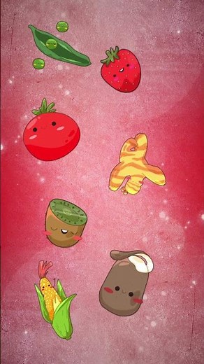 Relaxing video - Fun animation with music - Fruit Salad Dance Party - #shorts