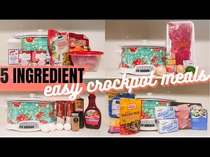 5 INGREDIENT OR LESS CROCKPOT MEALS ON A BUDGET! EASY CROCKPOT MEALS FOR THE FAMILY