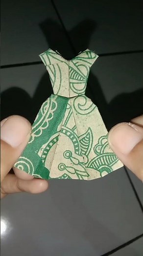 Tutorial for Making Origami Women's Dresses | DIY Folded Paper Women's Dress #shorts