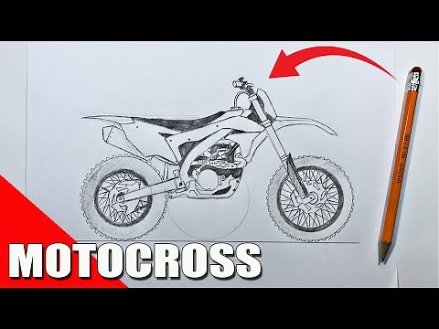 HOW TO DRAW A MOTOCROSS STEP BY STEP
