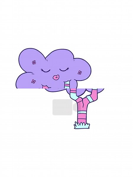 splitting effect animation of cartoon tree with face Stock Video Footage - Alamy