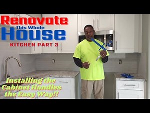 How to Install Kitchen Cabinet Handles and Drawer Pulls the Easy Way!!