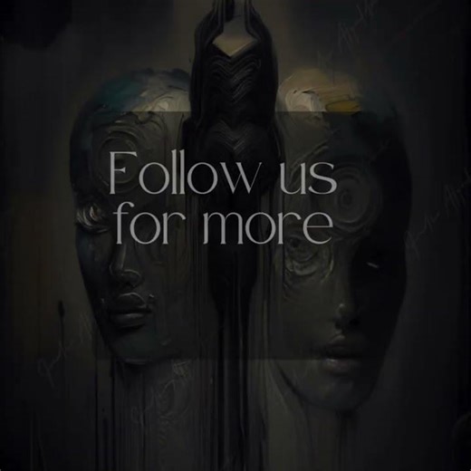 Ethereal Duality Modern Luxury Art | Haunting Abstract Portrait for Interiors