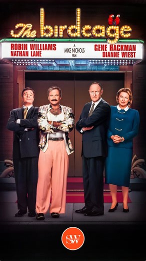 StoryWise on Instagram: "| On March 8, 1996, The Birdcage hits theaters, directed by Mike Nichols and penned by Elaine May. Starring Robin Williams, Nathan Lane, Gene Hackman, Dianne Wiest, Dan Futterman, Calista Flockhart, Christine Baranski, and Hank Azaria, this vibrant remake of the French classic La Cage aux Folles captivates audiences, topping the box office for four straight weeks! . . . Experience the wonder where every frame tells a story, and the magic of movies is always unfolding. wi
