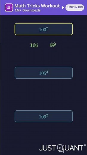 Vedic Math Tricks - Square Tricks - Easy Maths - Quick Mental Math - JustQuant #mathtricks