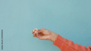 Hand signal, gesture and sign language for anger, mocking and teasing. Hand sign in South African culture to insult, mock and fool. Italian gesture for what, what do you want and whats going on Stock Video