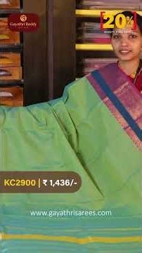Pure Kanchi Cotton SAREES | #GayathriReddy |