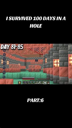 "I Survived 100 Days In A Hole" #fru #Minecraft #viral #Hole #Survivin...