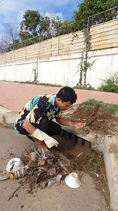 Culvert Drain Maintenance: Removing Plastic, Debris and Trimming Grass to Ensure Proper Flow #pollution #cleaning #clogged #Remove | Phea Cleaning Culverts