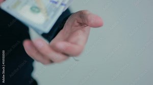 Debt collector received money from the debtor. HD. Stock Video