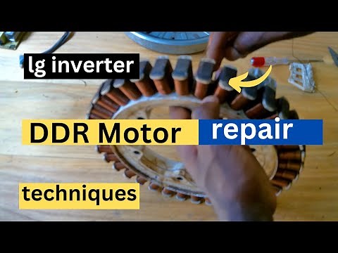 lg inverter direct drive motor test&repair techniques||lg washing machine DDR motor repair.