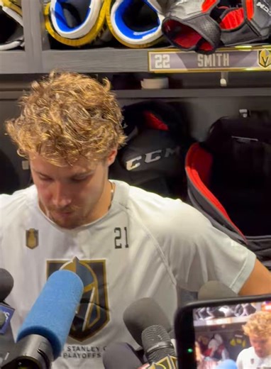 Brett Howden: “we were a little sloppy. We knew that. We did a better job as 2nd period went on. Starting getting on them. Getting over top of them.” Howden now scoring for fourth straight game. Leads team in playoffs with 5 goals. #ForgedInGold