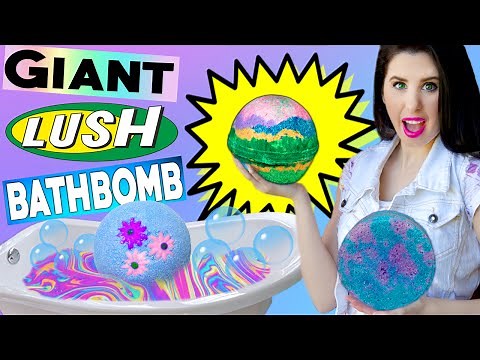 DIY GIANT Lush Bath Bomb! | How To Make The BIGGEST RAINBOW Bath Bomb In The World! | BIG BATH NUKE!