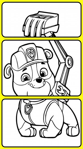 🎨 Paw Patrol Drawing Rubble 🐶 Drawing Paw Patrol Characters 🎨