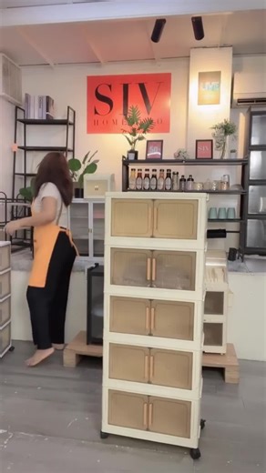 Foldable Storage Cabinet with Double Doors