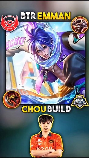 ✅ TOP 1 GLOBAL CHOU BUILD | CHOU BEST BUILD AND EMBLEM 2025 | BTR EMMAN CHOU BUILD AND EMBLEM #chou