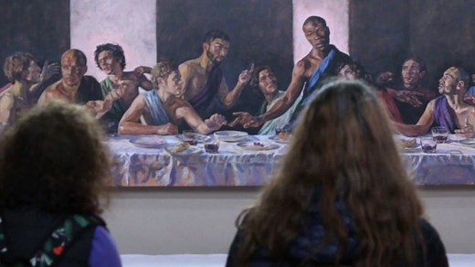 Last Supper painting featuring Black Jesus goes on show