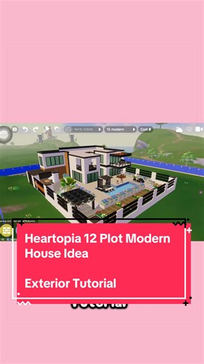 Heartopia 12 Plot Modern House Exterior Tutorial