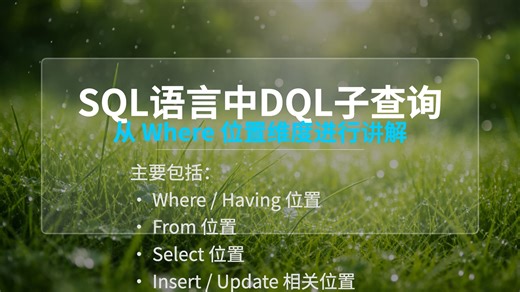 建议收藏！一张表讲透SQL子查询：Where/From/Select到底怎么放？