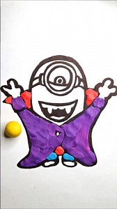 How to draw a minions?😎❤️❤️❤️❤️❤️❤️ #drawing #coloring