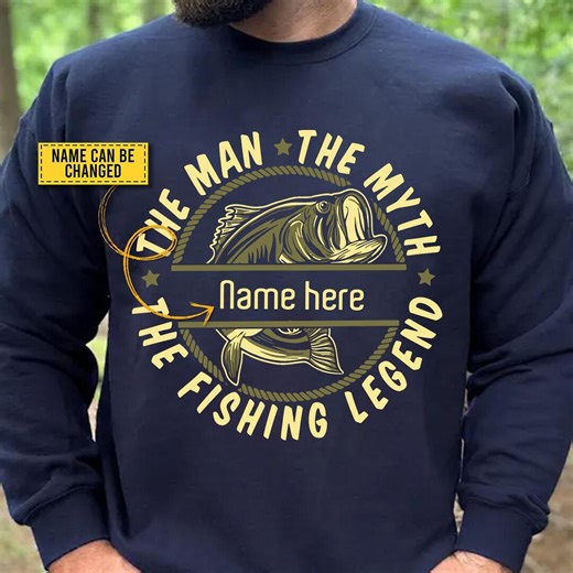 Personalized Fishing Legend T-shirt: Custom Angler Gift - Etsy