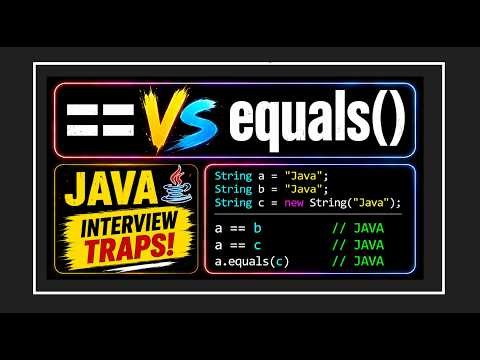 == vs equals() in Java 🔥 | The Interview Traps You MUST Know